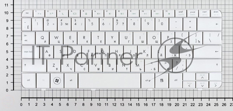Клавиатура для ноутбука HP Pavilion DV2-1000 DV2-1100 DV2-1200 белая