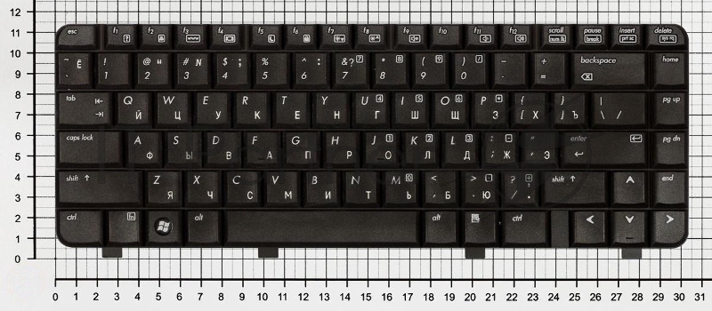 Клавиатура для ноутбука HP Pavilion DV4-1000 черная