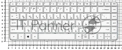 Клавиатура для ноутбука HP Pavilion G4-2000 белый без рамки