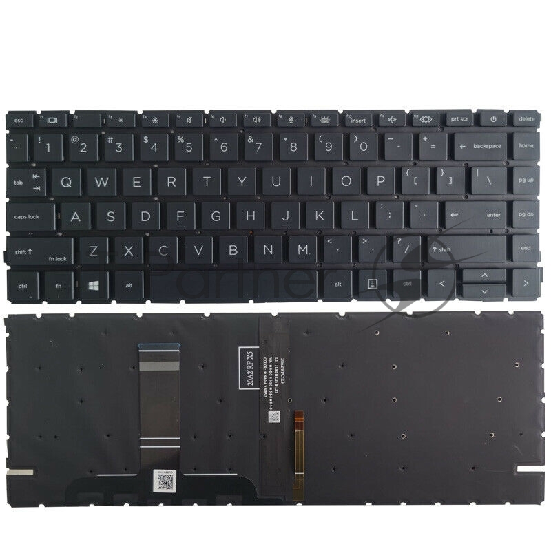 Клавиатура для ноутбука HP Probook 440 445 G8 черная с подсветкой