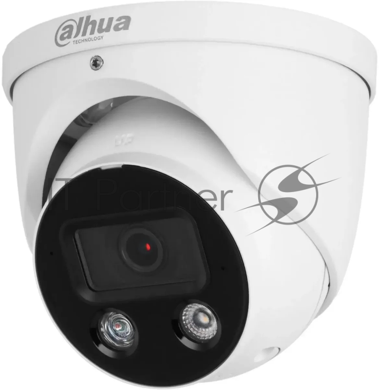 Уличная купольная IP-видеокамера TiOC DAHUA DH-IPC-HDW3849HP-AS-PV-0280B-S5 с ИИ и активным сдерживанием 8Мп; 1/2.7” CMOS; объектив 2.8мм, видеоаналитика, ИК 30м, LED 30м, IP67, корпус: металл