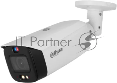 Уличная цилиндрическая IP-видеокамера TiOC DAHUA DH-IPC-HFW3449T1P-ZAS-PV-S5 с ИИ и активным сдерживанием 4Мп, 1/2.7” CMOS, моторизованный объектив 2.7~13,5мм (5x), видеоаналитика, ИК 50м, LED 40м