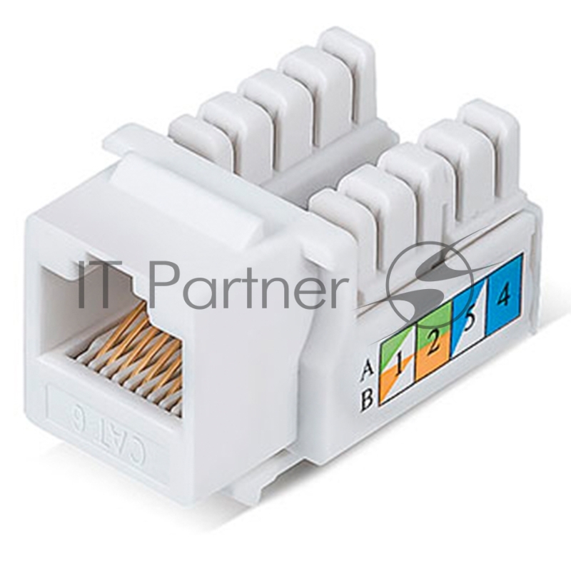 Модуль Keystone Rexant Jack RJ-45(8P8C), UTP неэкранированный, CAT 6, тип 90 градусов, белый PRO