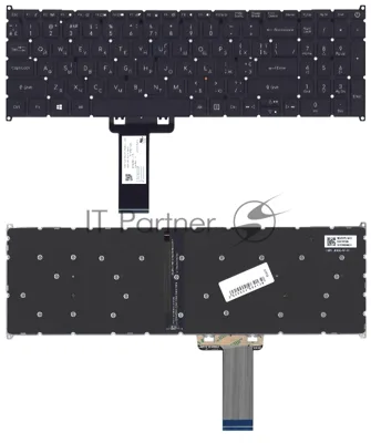 Клавиатура для ноутбука Acer Aspire 7 A715-73 черная с подсветкой