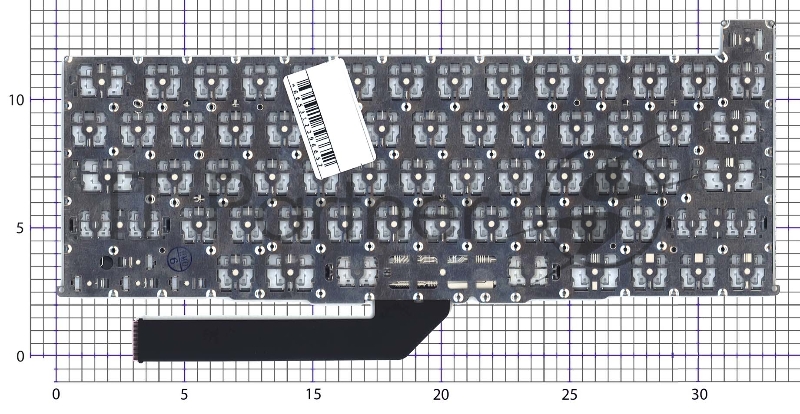 Клавиатура для ноутбука Apple MacBook Pro 16 Retina A2141 Late 2019 плоский Enter