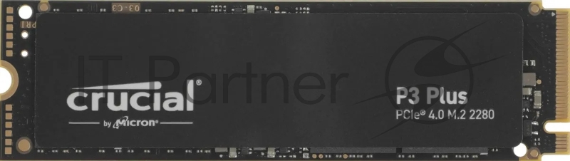 Накопитель SSD Crucial P3 Plus, 2Tb, PCIe 4.0 x4, M.2 2280, NVMe, R/W 5000/4200