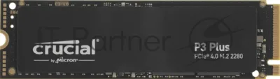 Накопитель SSD Crucial P3 Plus, 2Tb, PCIe 4.0 x4, M.2 2280, NVMe, R/W 5000/4200