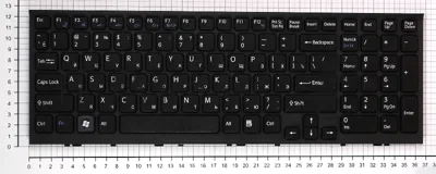 Клавиатура для ноутбука Sony Vaio VPCEL VPC-EL черная с черной рамкой