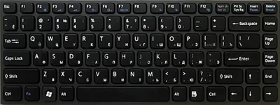 Клавиатура для ноутбука Sony Vaio VPC-Y черная с черной рамкой