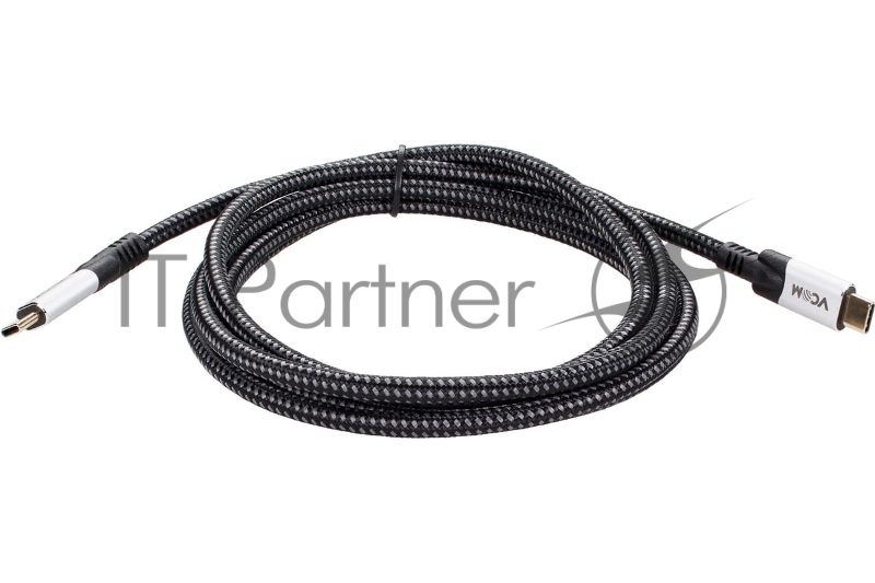 Кабель VCOM USB4 TypeC(M)--TypeC(M), 5K 60Hz, 8K 30Hz 40Gbps, PD 240W, 2м CU560-2M