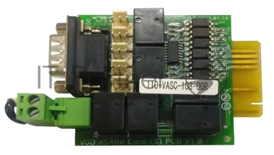 Релейная карта POWERCOM AS400 mini, сухие контакты с гальванической развязкой, для ИБП серий MAS/MRT/MAC./Powercom AS400 mini dry contact I/O card for MAS/MRT/MAC.