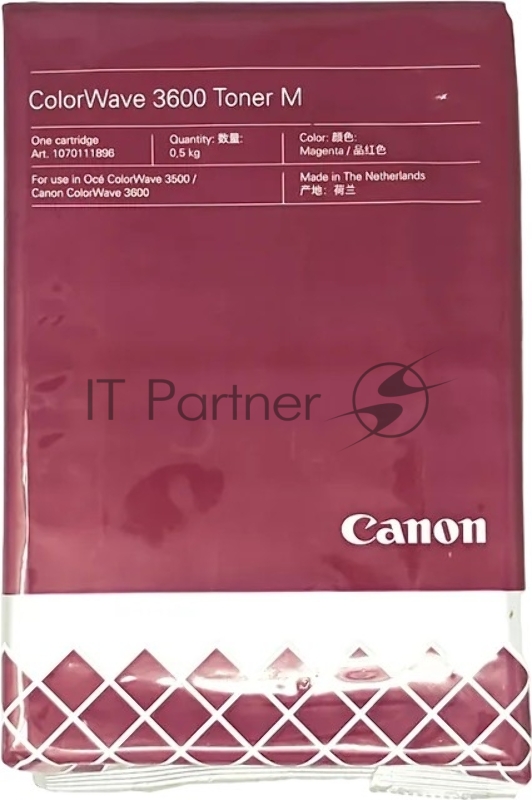 Картридж лазерный Canon ColorWave 3600 Тoner M (3281C003) пурпурный (magenta) для Canon Oce ColorWave 3600