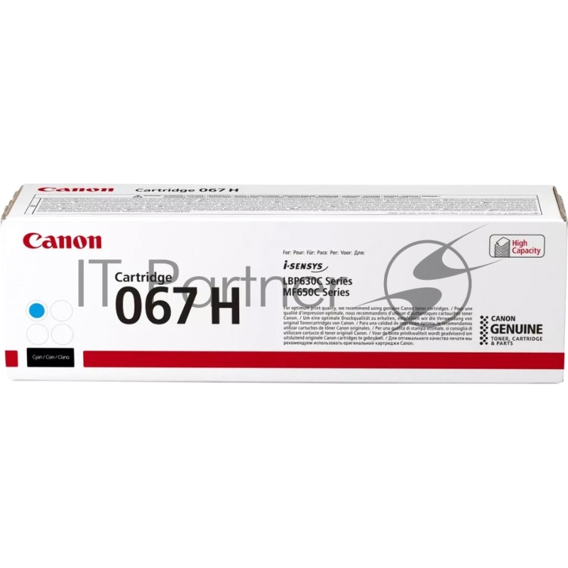 Картридж лазерный Canon CRG 067 HC (5105C002) голубой (2400 стр. повышенной емкости) для Canon LBP631/633/MF651/655/657