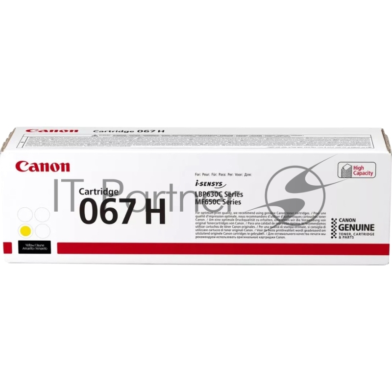 Картридж лазерный Canon CRG 067 HY (5103C002) желтый (24000 стр.) для Canon LBP631/633/MF651/655/657