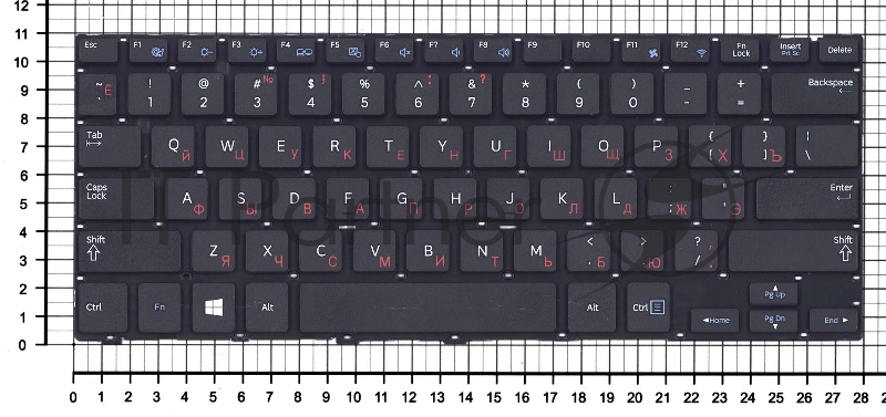 Клавиатура для ноутбука Samsung NP915S3, черная