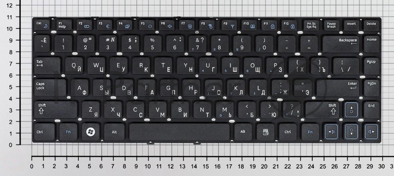 Клавиатура для ноутбука Samsung RC410, черная