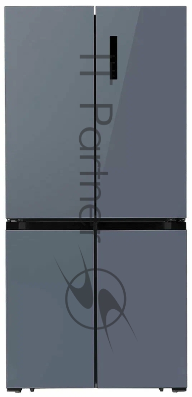 Холодильник LEX LCD450GbGID синий трехкамерный 288/129л морозилка снизу, No Frost, Side-by-Side