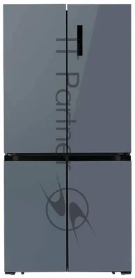 Холодильник LEX LCD450GbGID синий трехкамерный 288/129л морозилка снизу, No Frost, Side-by-Side