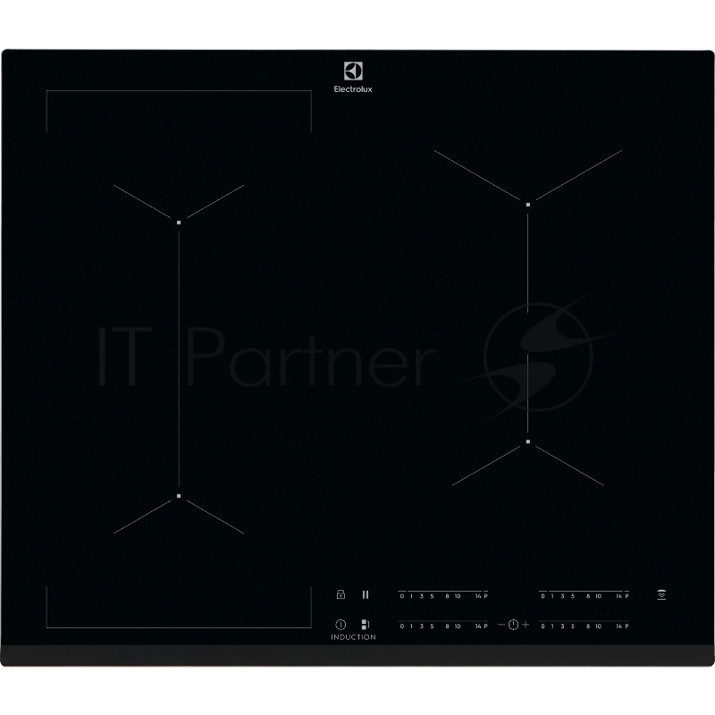 Индукционная варочная поверхность Electrolux CIV634, 4 конфорки, с зоной расширения, стеклокерамика, 7350 Вт