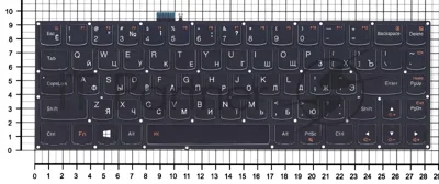 Клавиатура для ноутбука Lenovo Yoga 3 pro 1370, черная с подсветкой