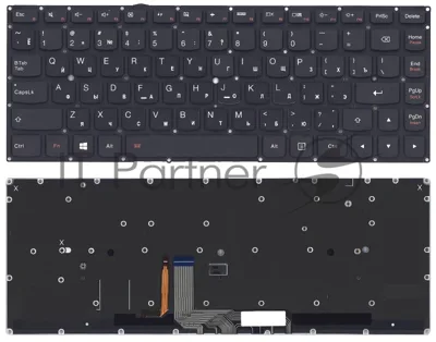 Клавиатура для ноутбука Lenovo Yoga 4 pro Yoga 900, черная с подсветкой