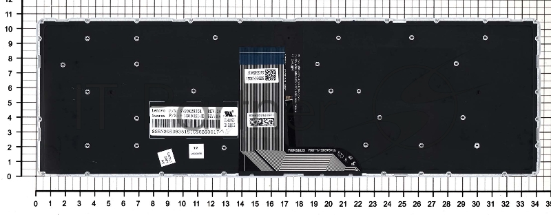 Клавиатура для ноутбука Lenovo Yoga 500-15, черная с подсветкой