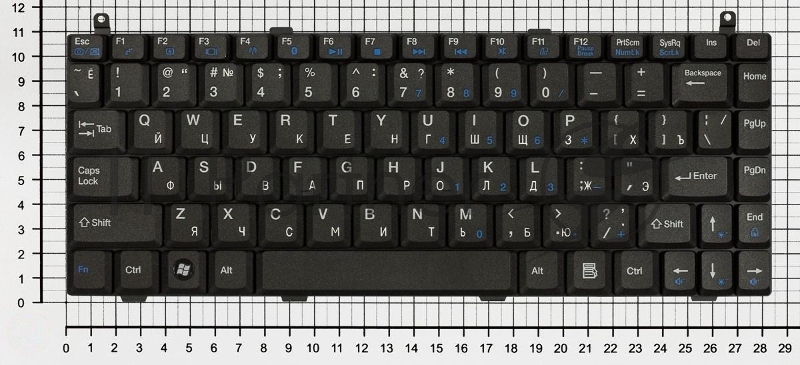 Клавиатура для ноутбука Lenovo F30 F30A черная