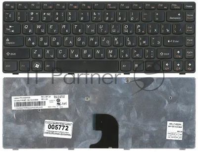 Клавиатура для ноутбука Lenovo IdeaPad G360 черная с рамкой