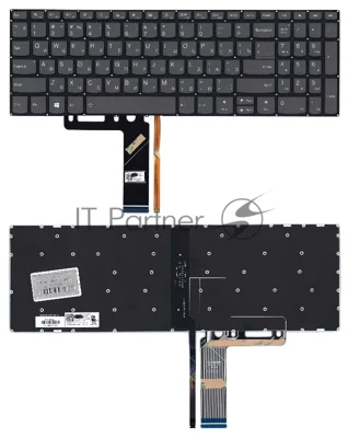 Клавиатура для ноутбука Lenovo IdeaPad S340-15 черная с подсветкой