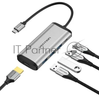 Мультифункциональный хаб Vention USB Type-C 5 в 1