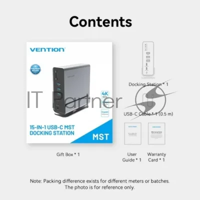 Мультифункциональная док-станция Vention USB Type-C 15 в 1