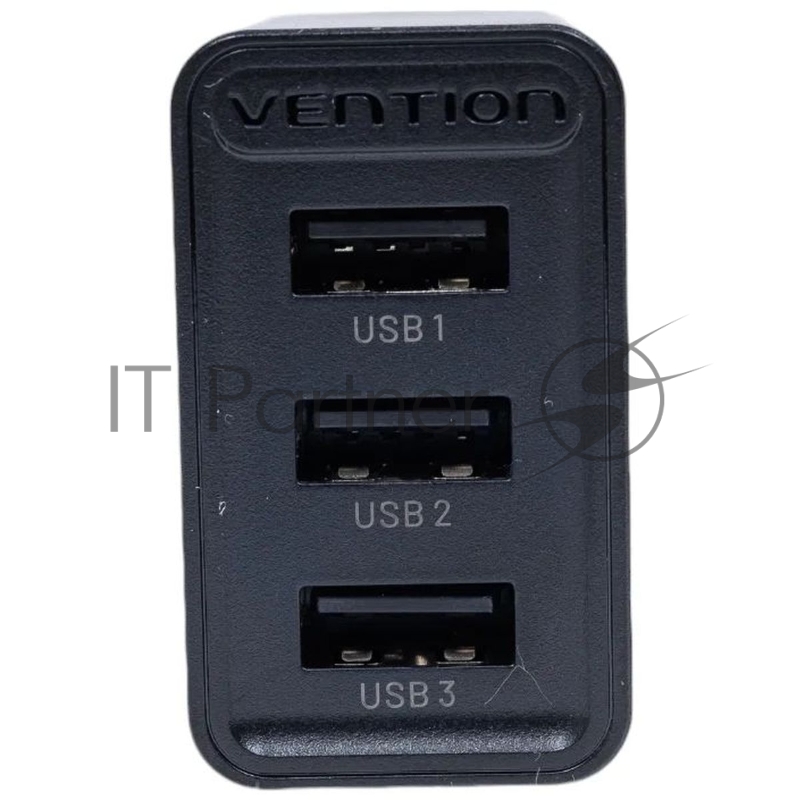 Сетевое зарядное устройство Vention на 3 порта USB 2.4A черный