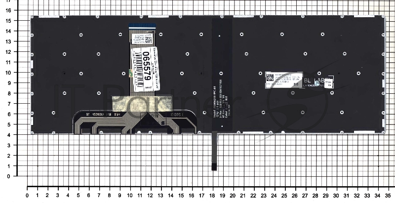 Клавиатура для ноутбука Lenovo Legion Y520 Y520-15IKB черная без рамки, белый подсветка