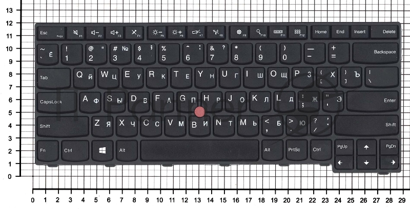Клавиатура для ноутбука Lenovo ThinkPad E450 E455 E450C черная