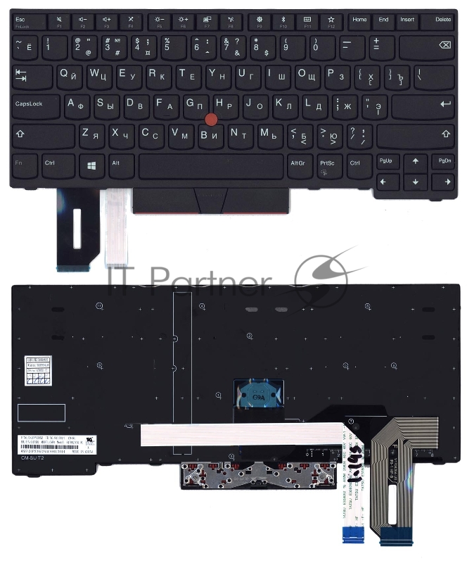 Клавиатура для ноутбука Lenovo ThinkPad E480 E485 черная