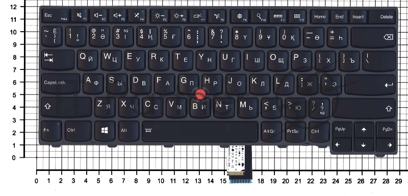 Клавиатура для ноутбука Lenovo ThinkPad T440 T440P T440S черная с подсветкой
