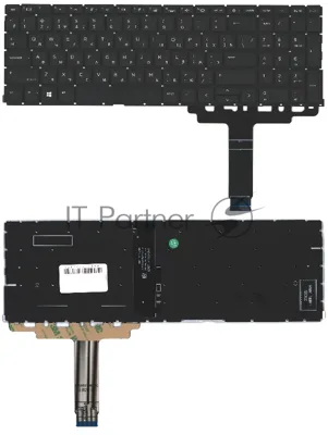 Клавиатура для ноутбука HP Probook 450 455 G8 черная с подсветкой