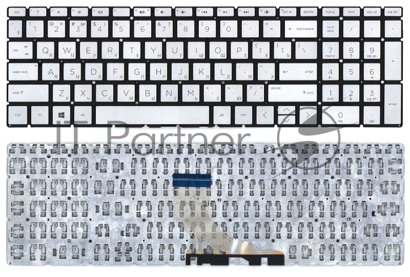 Клавиатура для ноутбука HP 15-db000 серебристая