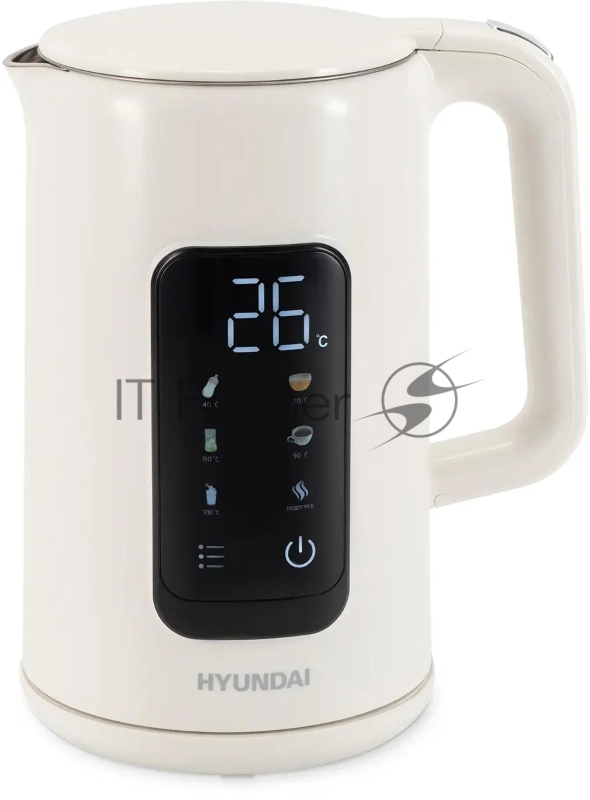 Чайник электрический Hyundai HYK-S4606 1.7 л, 2200 Вт, кремовый