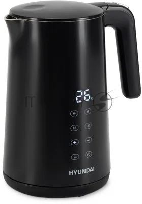Чайник электрический Hyundai HYK-S4017 1.7 л, 2200 Вт, черный корпус: металл