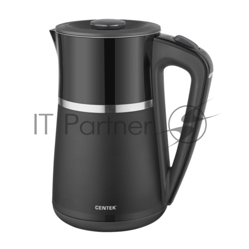 Чайник электрический Centek CT-0028 черный, 1.7 л, 2200 Вт, скрытый нагревательный элемент