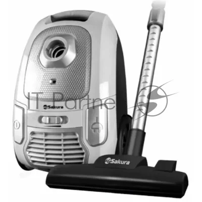 Пылесос Sakura SA-8316W черный/белый, 450/2400 Вт, уборка сухая, пылесборник мешок 4 л