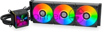 Система жидкостного охлаждения Lian Li GA II LCD 360 Black, 360 мм, 3x120 мм, 300-2450 об/мин, 30 дБ, 4-pin PWM, ЖК-дисплей, ARGB, черный