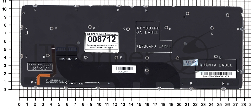 Клавиатура для ноутбука Dell XPS 12 13 черная с подсветкой