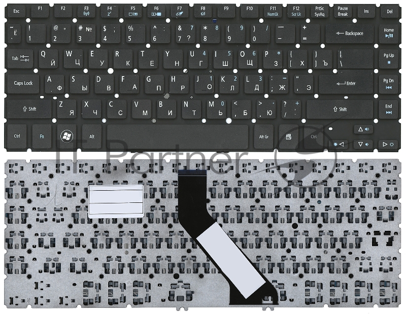 Клавиатура для ноутбука Acer Aspire V5-471 V5-431 M5-481T черная
