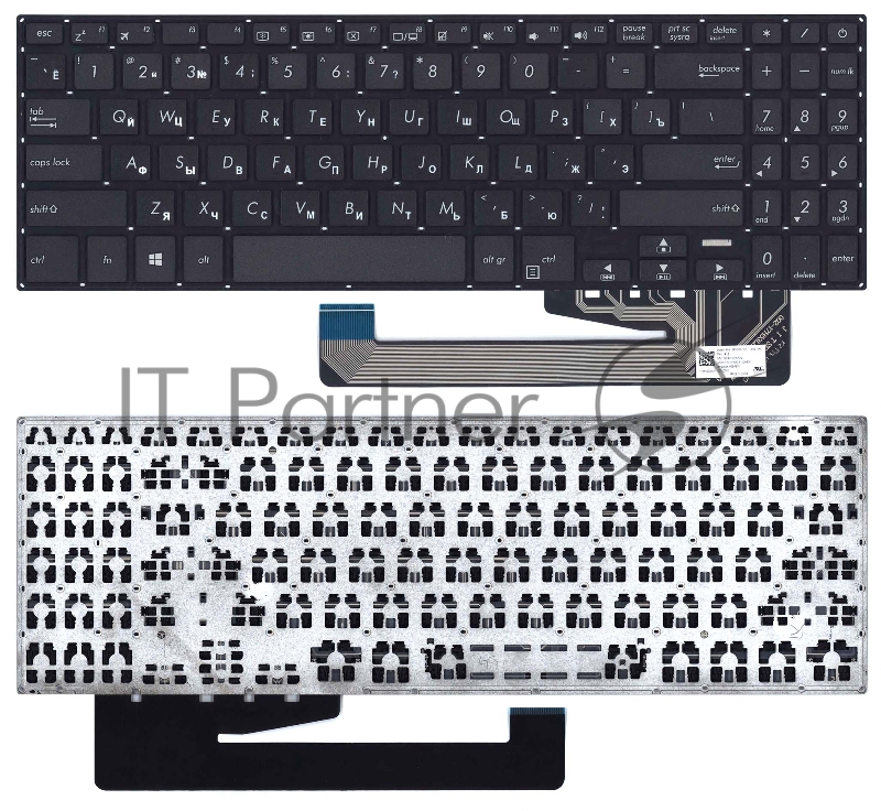 Клавиатура для ноутбука Asus YX560 черная