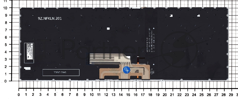 Клавиатура для ноутбука Asus Zenbook Flip 14 UX462DA серебристая с подсветкой