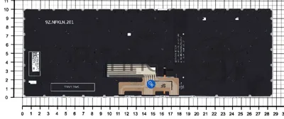 Клавиатура для ноутбука Asus Zenbook Flip 14 UX462DA серебристая с подсветкой