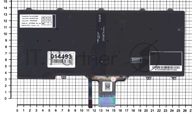 Клавиатура для ноутбука Dell E5250 E7250 черная с подсветкой