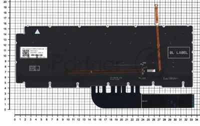 Клавиатура для ноутбука Dell G15 (5510) черная с красной подсветкой
